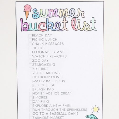 This free giant printable summer bucket list for kids is such a fun way to stay busy this summer! Print if off, color it in, and enjoy your summer!