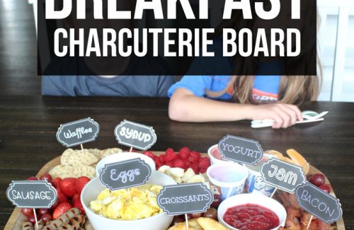 Serving a breakfast charcuterie board is such a fun way to celebrate your child's first day of school! And with these cute school-themed DIY labels that you can make in a few minutes with a Cricut machine, the first day of school will get off to a great start!