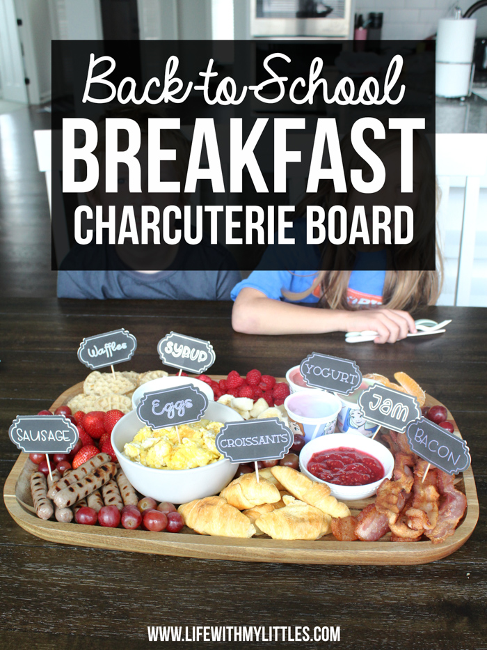 Serving a breakfast charcuterie board is such a fun way to celebrate your child's first day of school! And with these cute school-themed DIY labels that you can make in a few minutes with a Cricut machine, the first day of school will get off to a great start! 