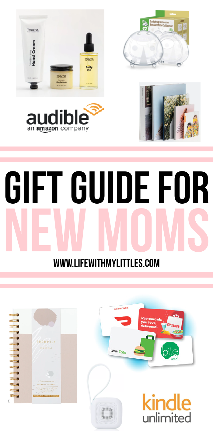 Find the perfect gift for her on this gift guide for new moms! Seven creative ideas to help her adjust to life with a newborn physically and emotionally.