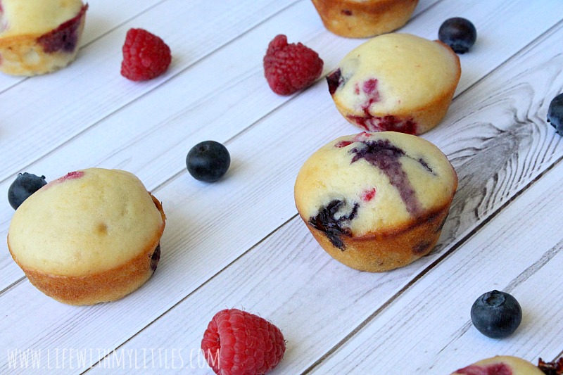 Red, White, and Blueberry Toddler Muffins