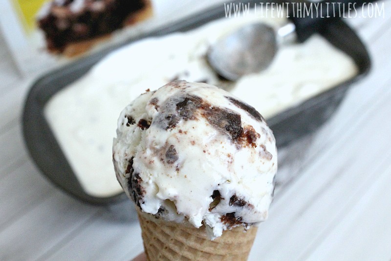 No-Churn Brownie Ice Cream